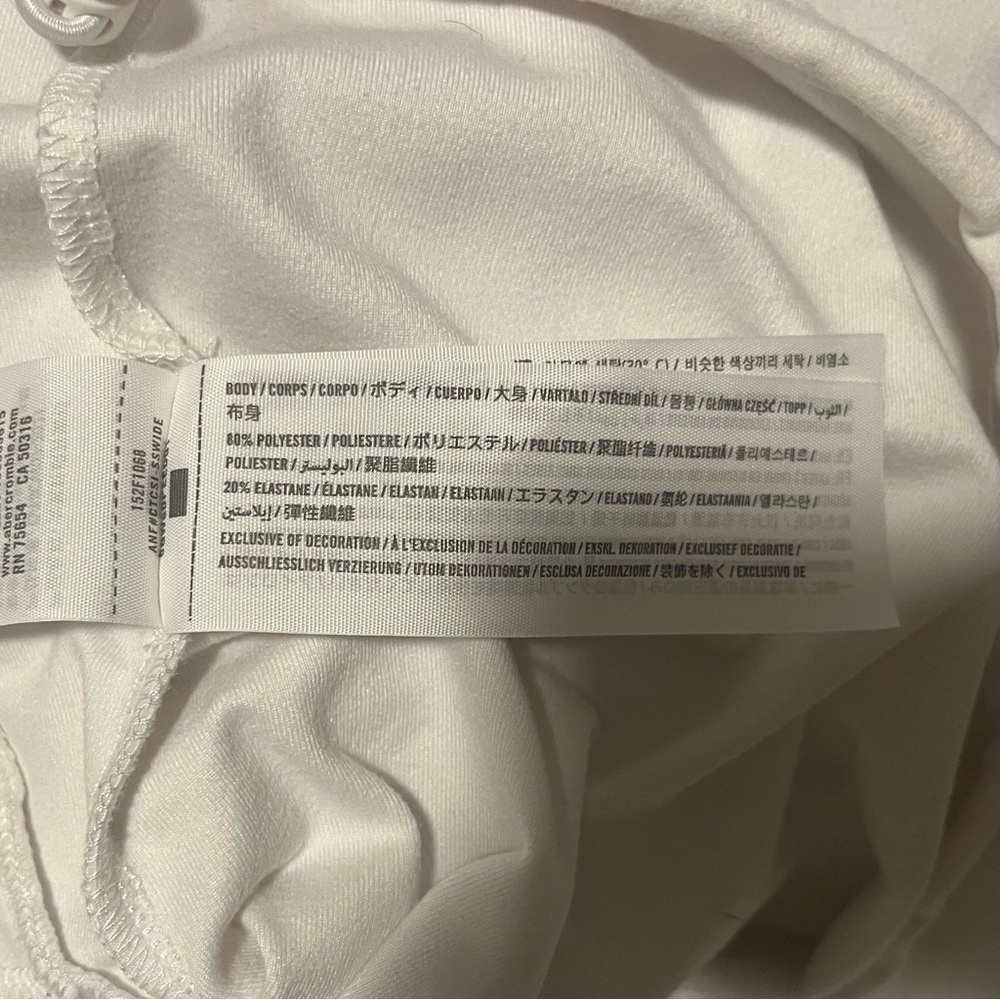 SALE Abercrombie & Fitch Cropped White Zip Up | S - Picture 6 of 6